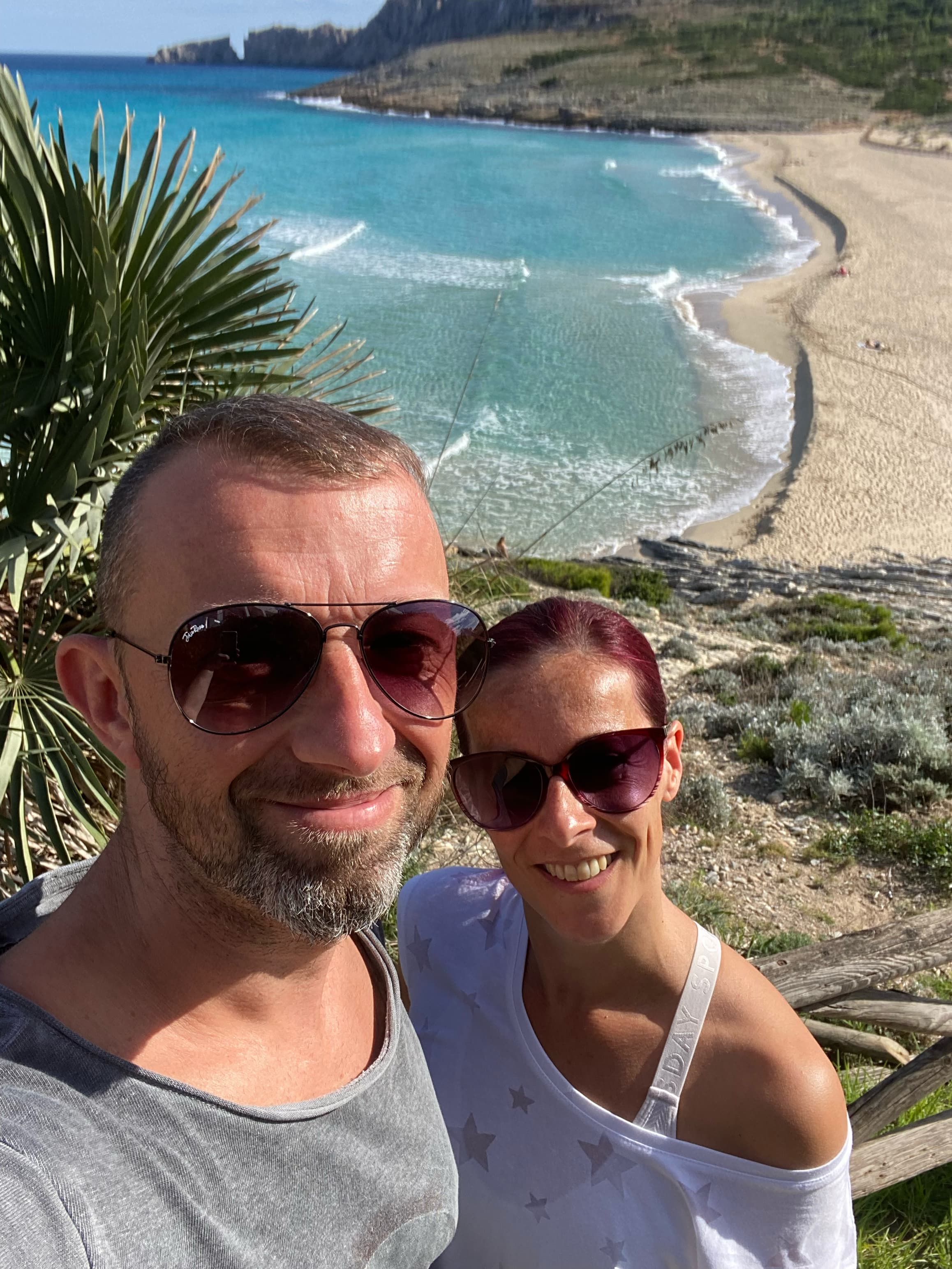 Steve Baka und Dani an der Cala Mesquida auf Mallorca
