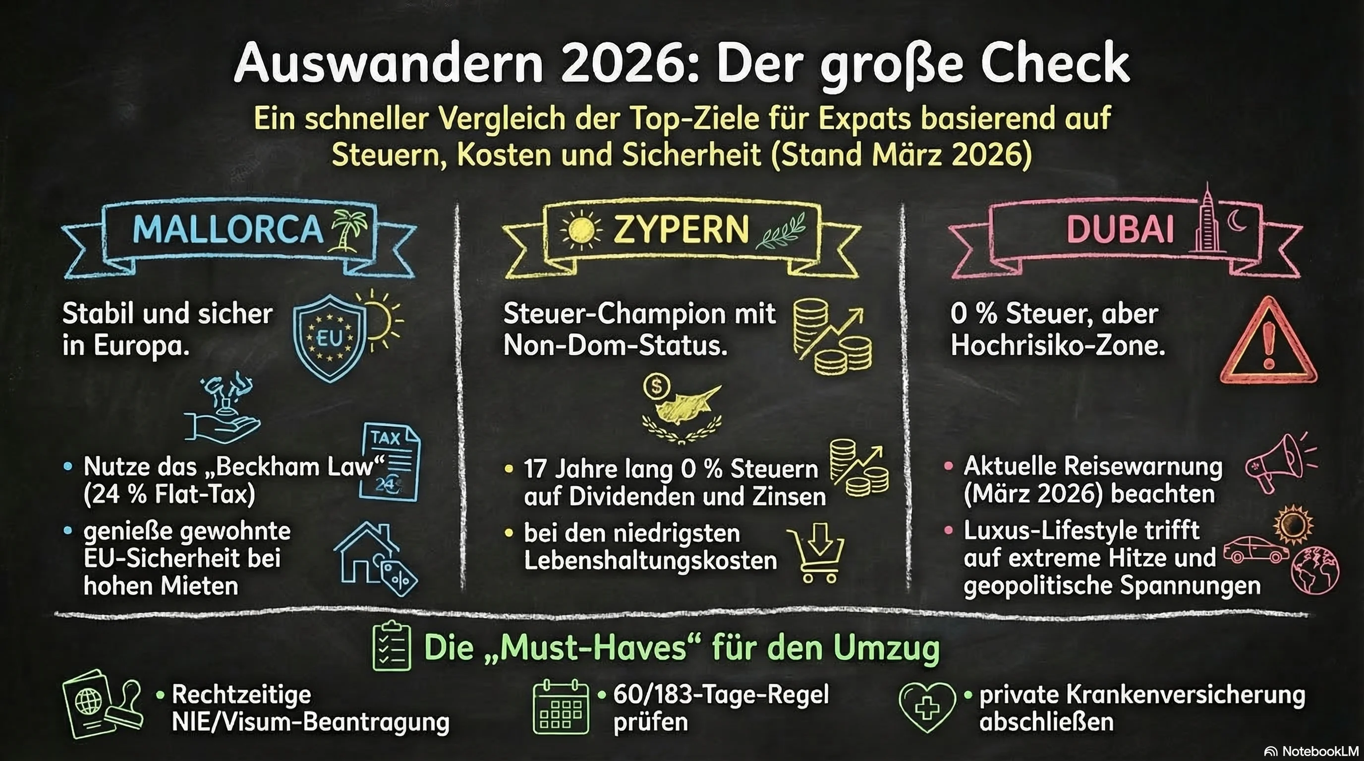 Strategische Standortanalyse 2026: Dubai, Zypern und Mallorca im Vergleich